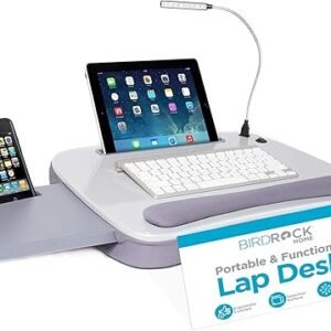 Sofia + Sam Silver Memory Foam Lap Desk with USB Light