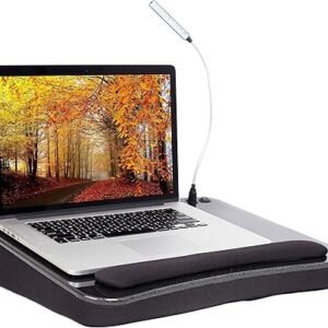 Sofia + Sam Black Lap Desk with USB Light and Cushion